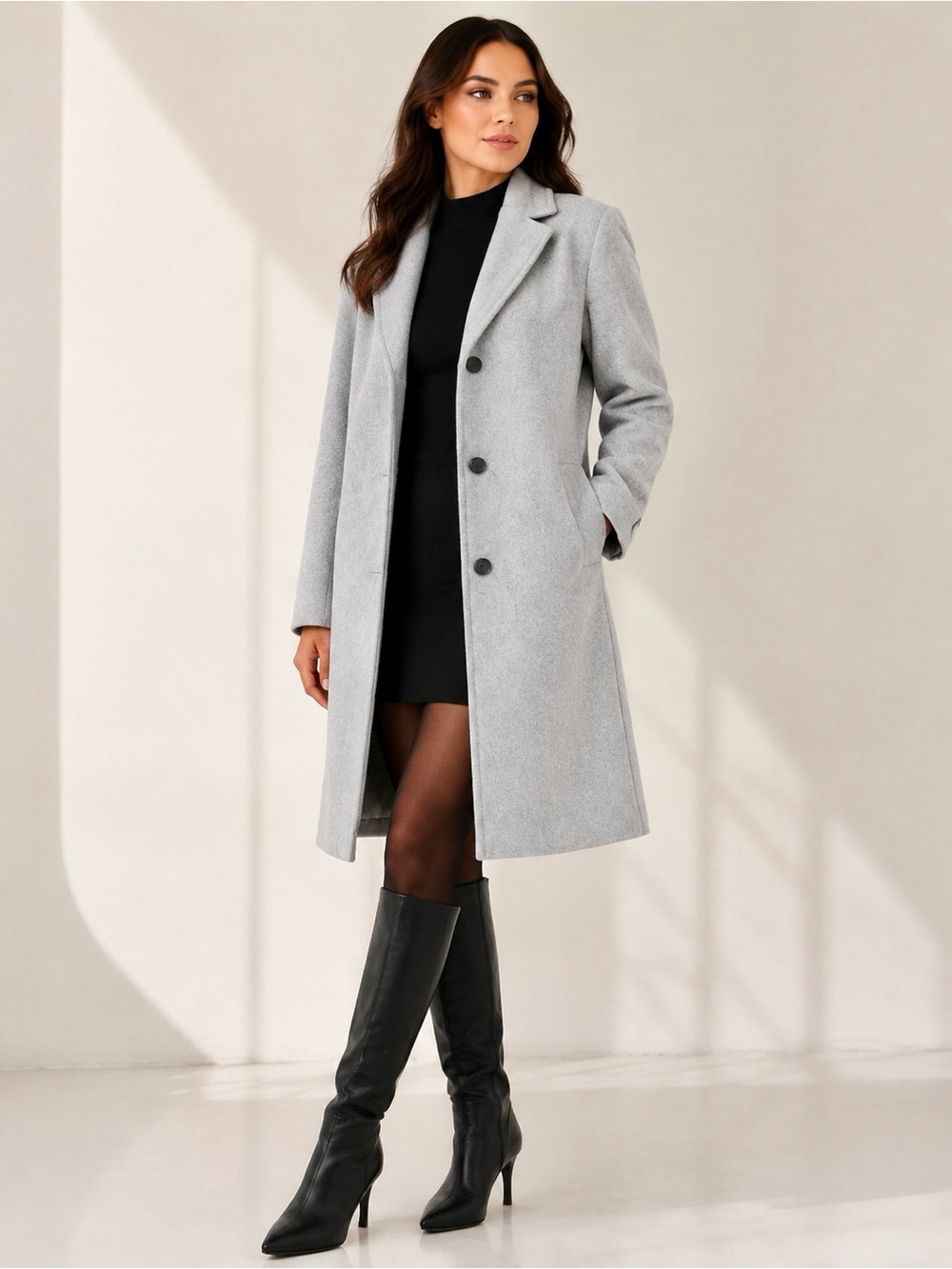 Old Navy Heather Gray Relaxed Car Coat
